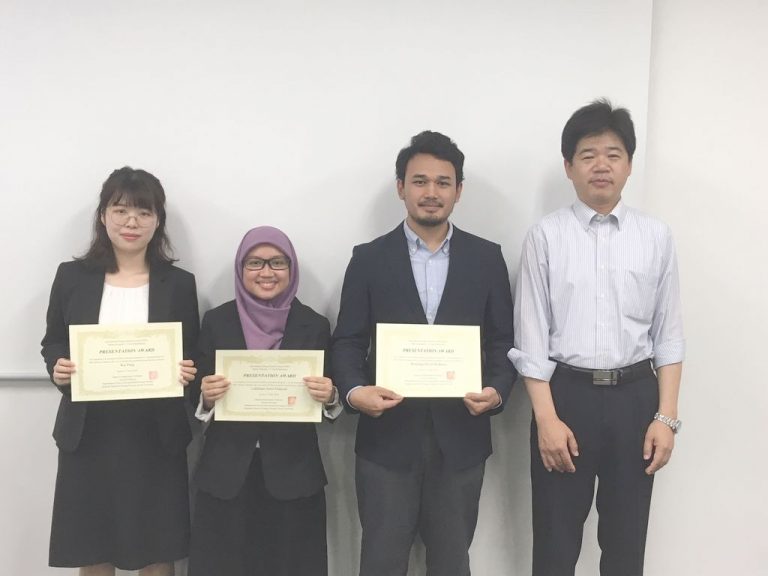 Excellent presentation award for Bintang Dwita Widhana from our group in research presentation of 1st year IESC masters student (June,2018)