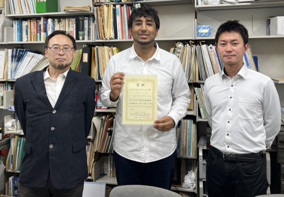 Aly Ahmed Mohamed Sayed、博士後期課程2回生優秀発表賞